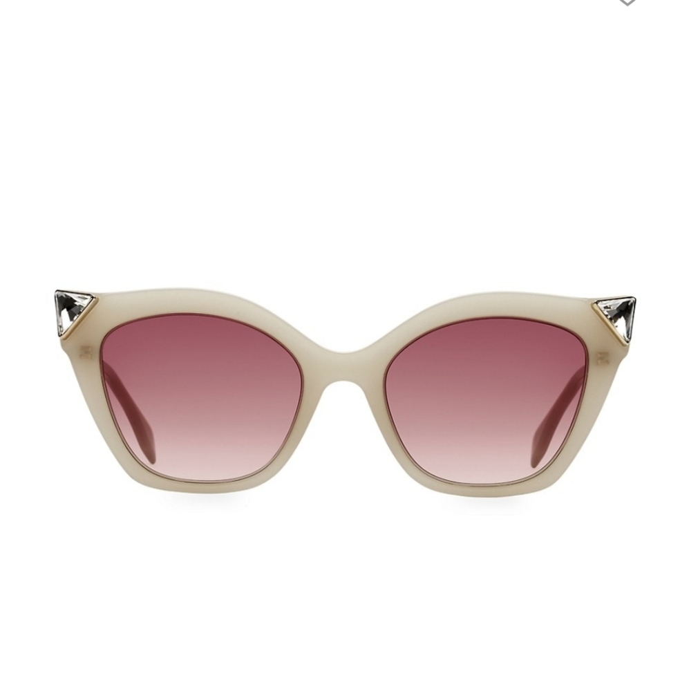 FENDI 53MM JEWELED CAT EYE SUNGLASSES.